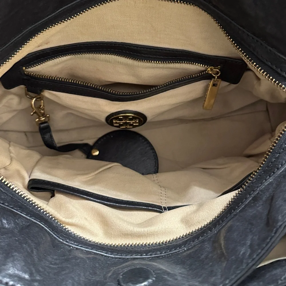 PRELOVED - Tory Burch - Black Leather‎ Audra Satchel with Dust Bag